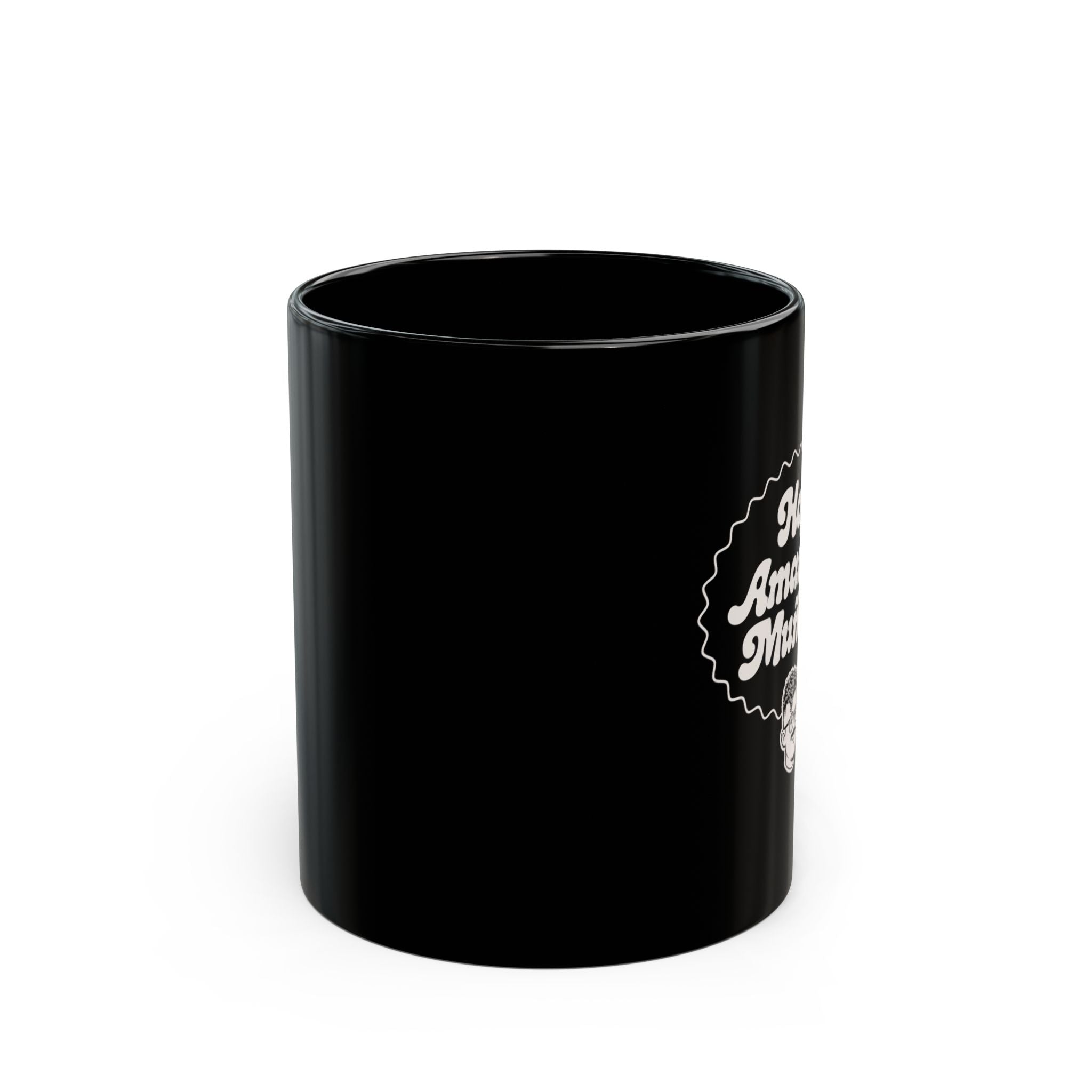 Hoy amanecí muñeco — Black Ceramic Mug  11oz