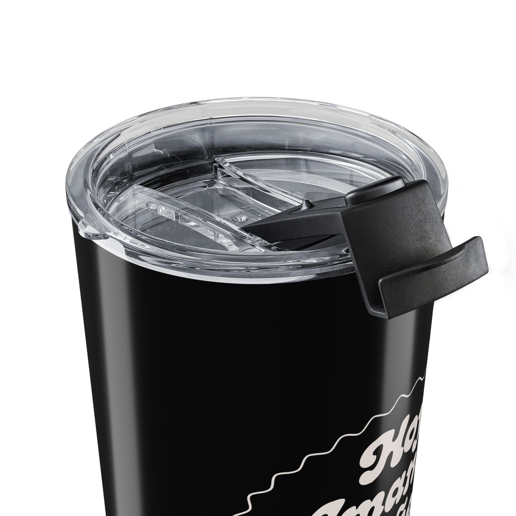 20oz Tumbler — "Hoy Amanece Muñeco" Black Insulated Travel Cup